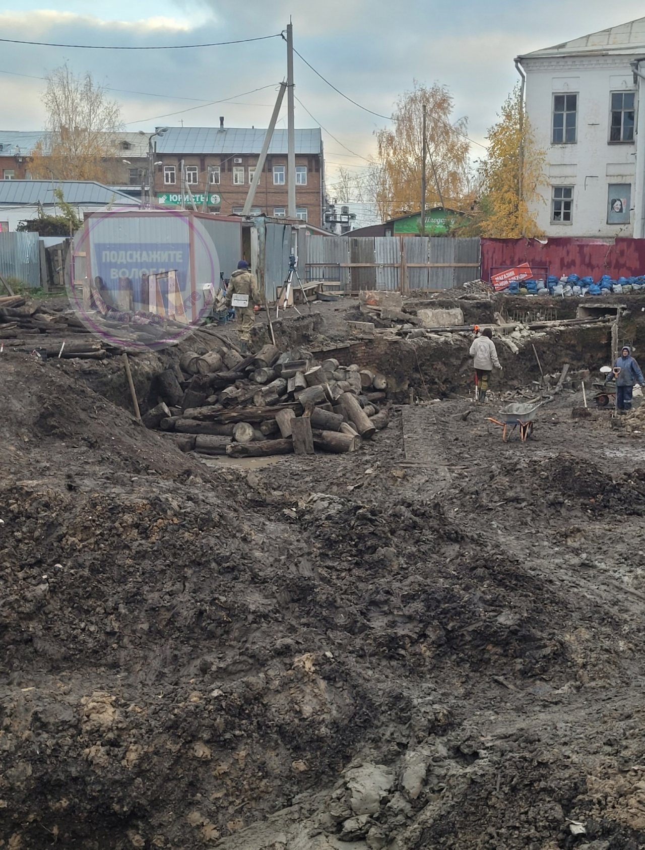 Археологические раскопки на месте «Вишенки» на улице Сергея Орлова