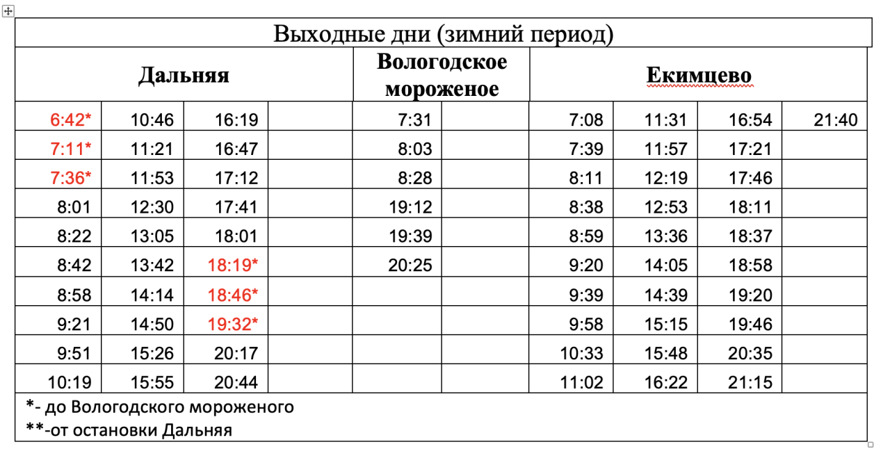 В Вологде изменилось расписание одного из основных автобусных маршрутов