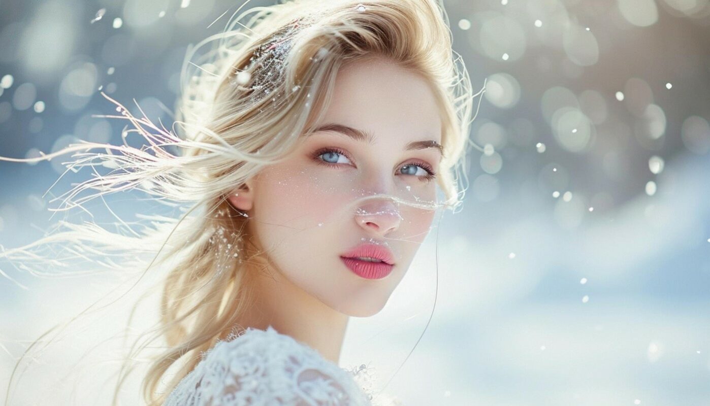 Красивая девушка с молодой кожей и здоровыми волосами