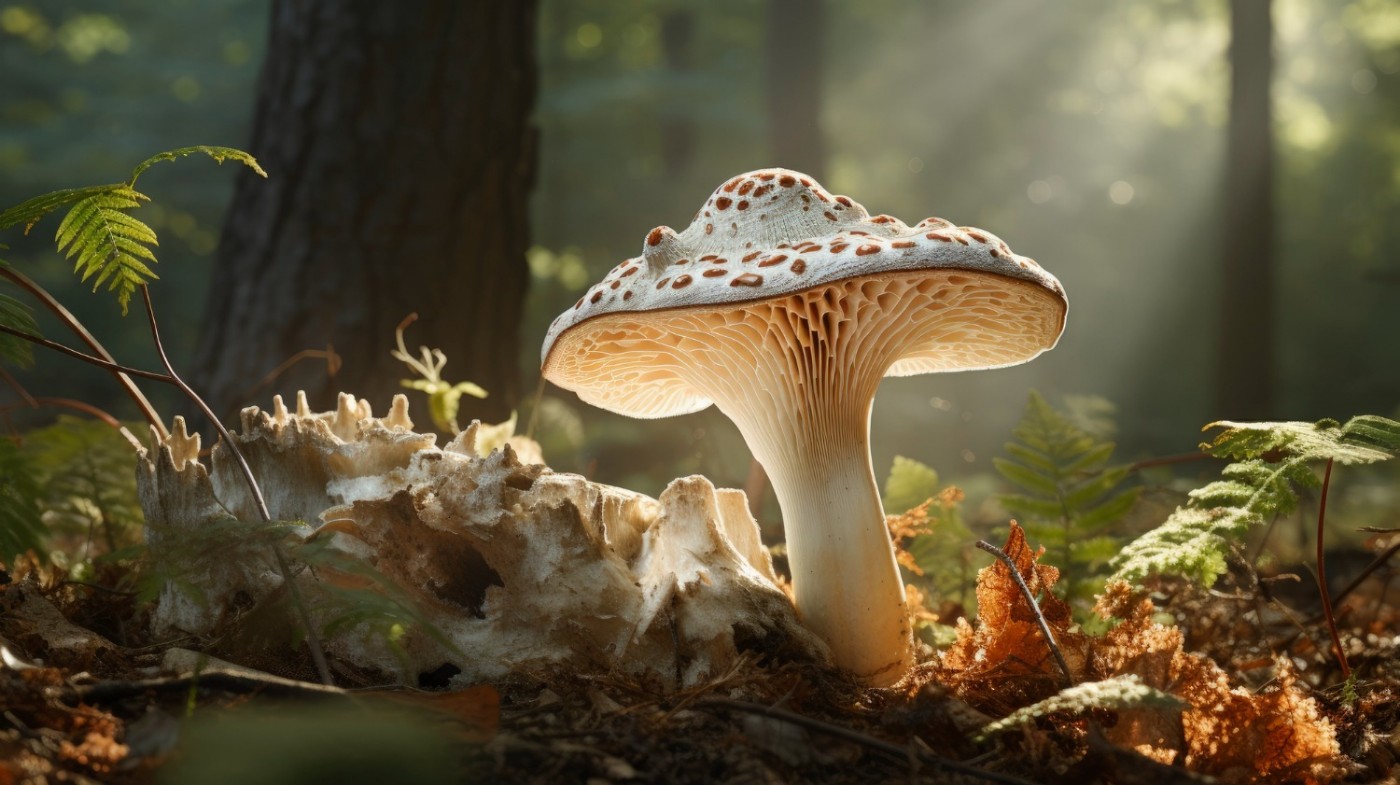 гриб в лесу