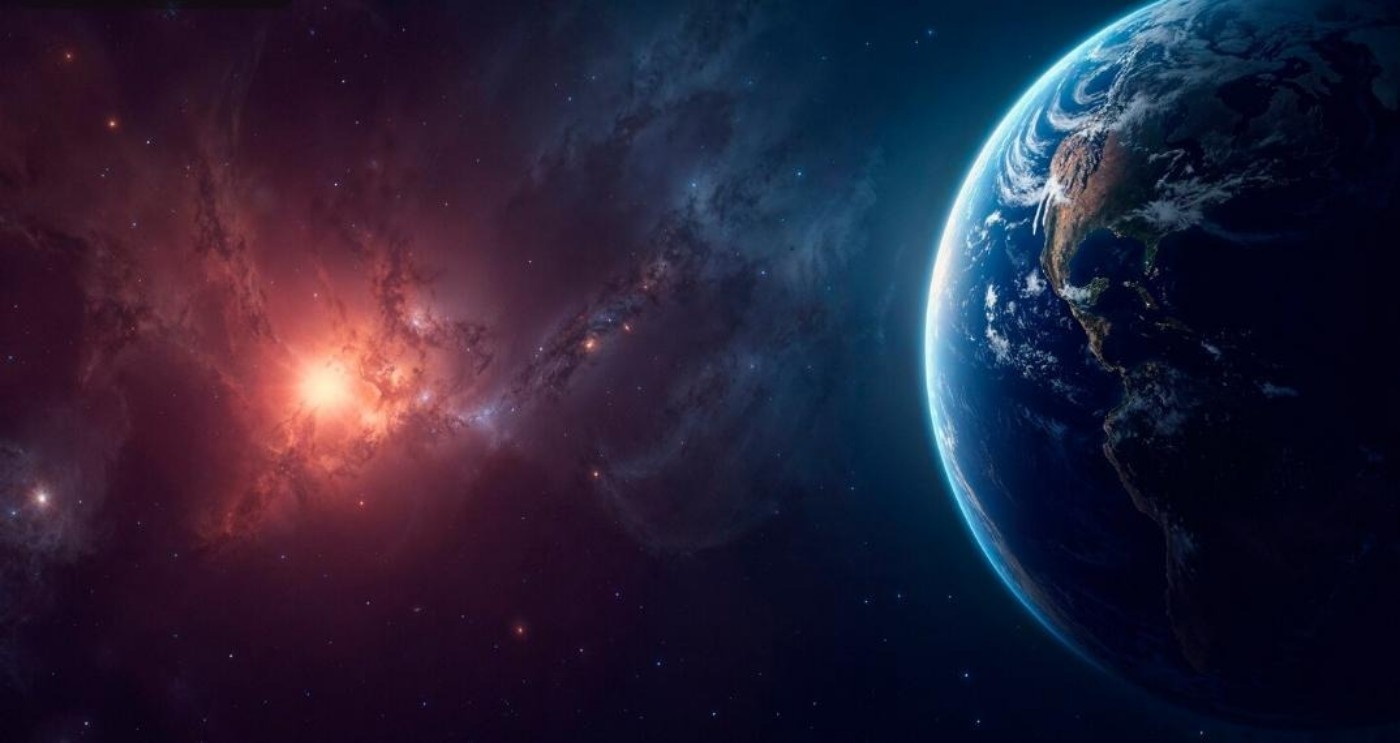 Космос Земля яркий объект