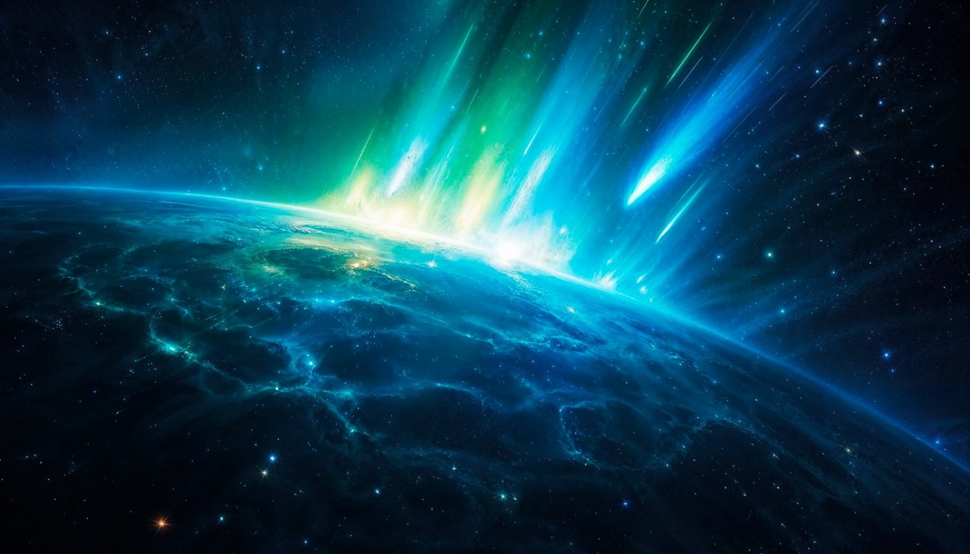 Свет пульсация от небесного тела