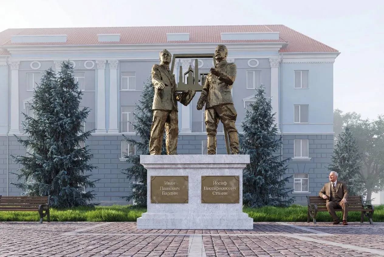 Вологжанам показали, как будет выглядеть памятник Сталину и Бардину в Череповце