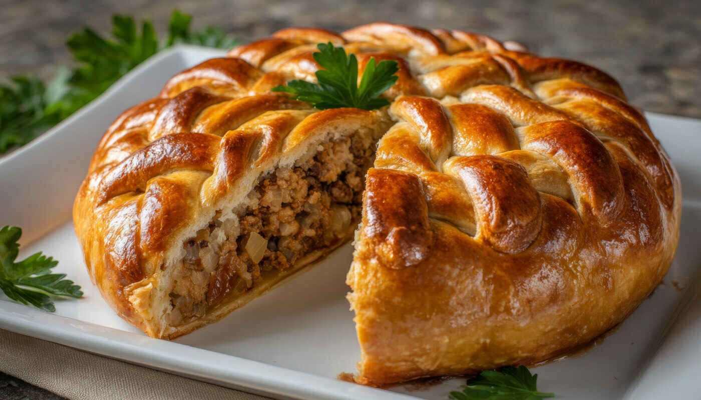 Сытный летний пирог с начинкой