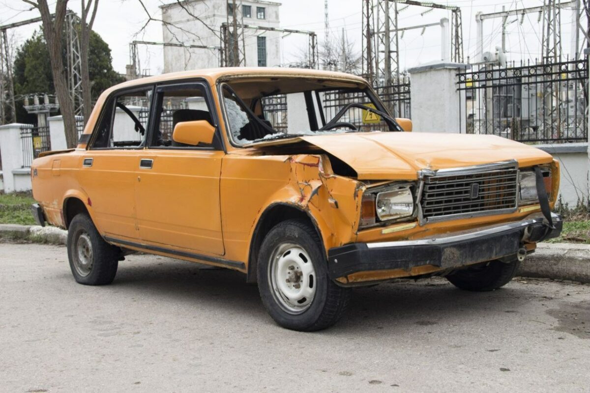 ВАЗ-2107 после аварии