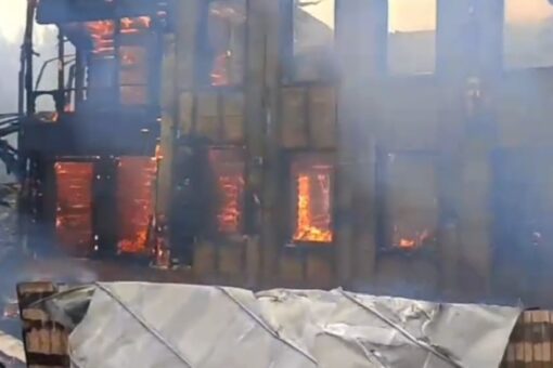 Площадь пожара в «доме со штурвалами» составила 600 квадратных метров