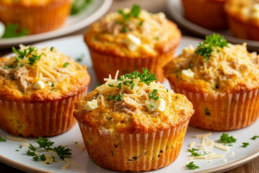 Маффины с консервированным тунцом и яйцом: сытная закуска, которую удобно взять с собой